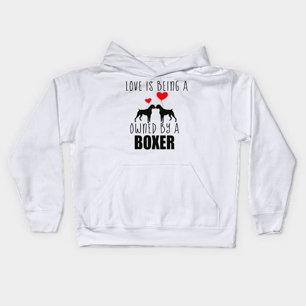 Love Gifts, Boxer Dog Lovers Kids Hoodie by 3QuartersToday